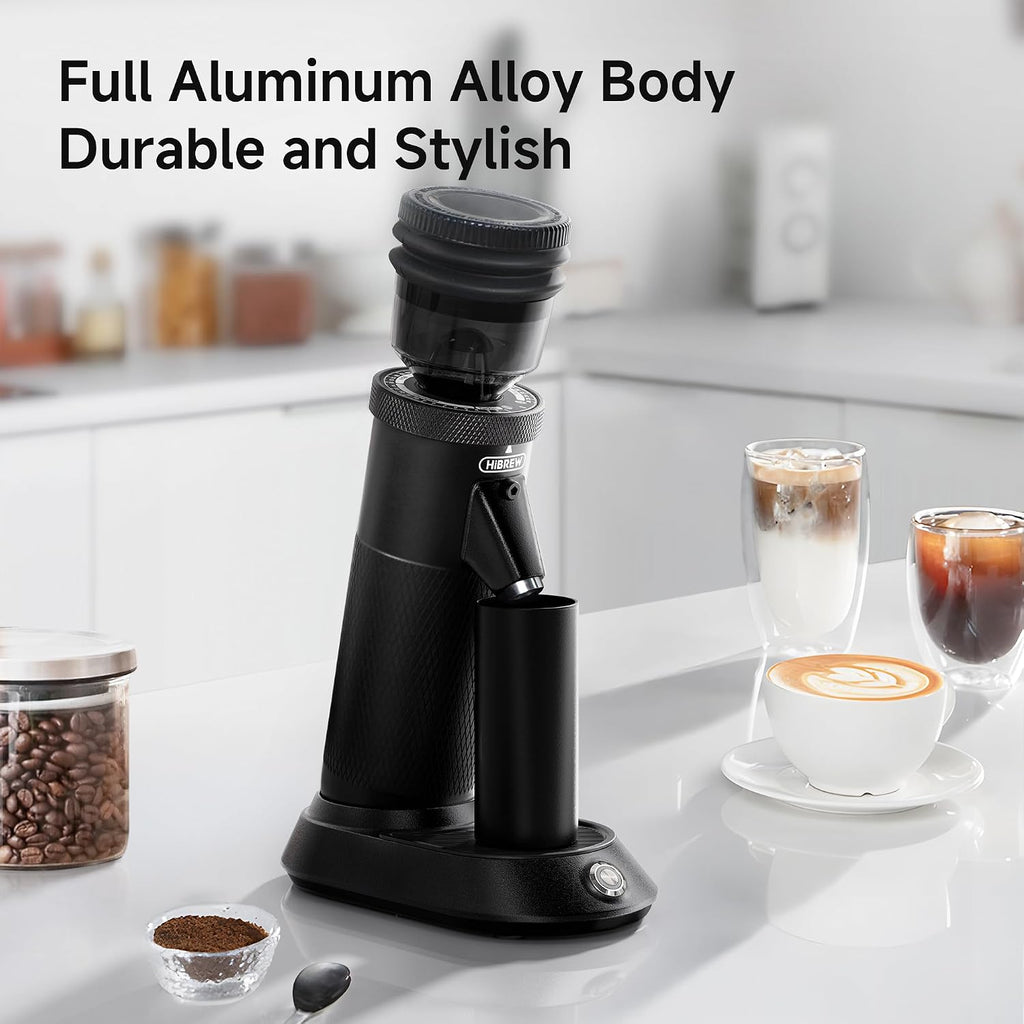 G5 Electric Burr Coffee Grinder, Aluminum Body, Single Dose, Black | 48mm Conical Burr with Dual Speed Grinding, 36