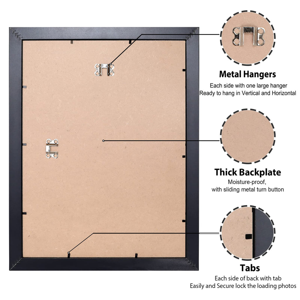 17 x 21 Picture Frame, 21x17 Poster Frame with High Definition Plexiglass, Horizontal or Vertical Wall Gallery 17 x