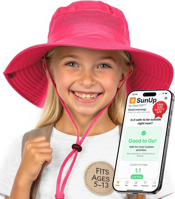 Kids Sun Hat UPF 50+ Sun Hats for Kids Girls Boys Wide Brim Beach