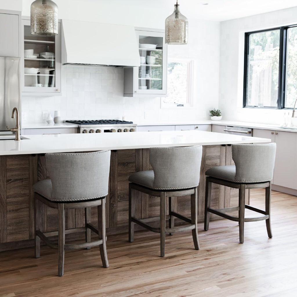 Hugo Counter Stool, Reclaimed Oak, Ash Grey, 26"