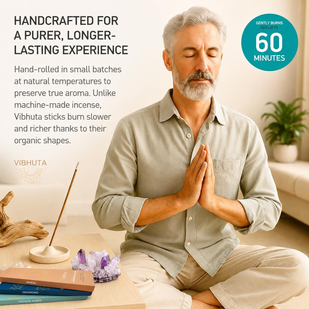 Incense Gift Set | 30 Hand-Rolled Indian Sticks | Sandalwood, Spiritual & Chakra Incense for Meditation & Yoga - 3 - Set of 70