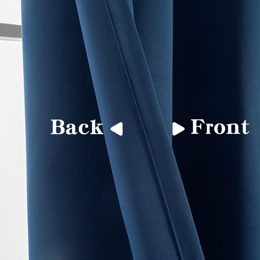 Blackout Curtains 2 Panels Navy Blue 35"W x 96"L