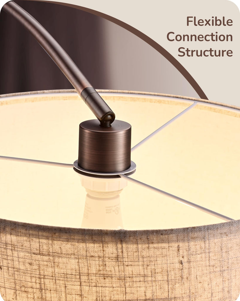 Bronze Modern Floor Lamp with Remote, 78.3" Tall Arc Standing Lamp