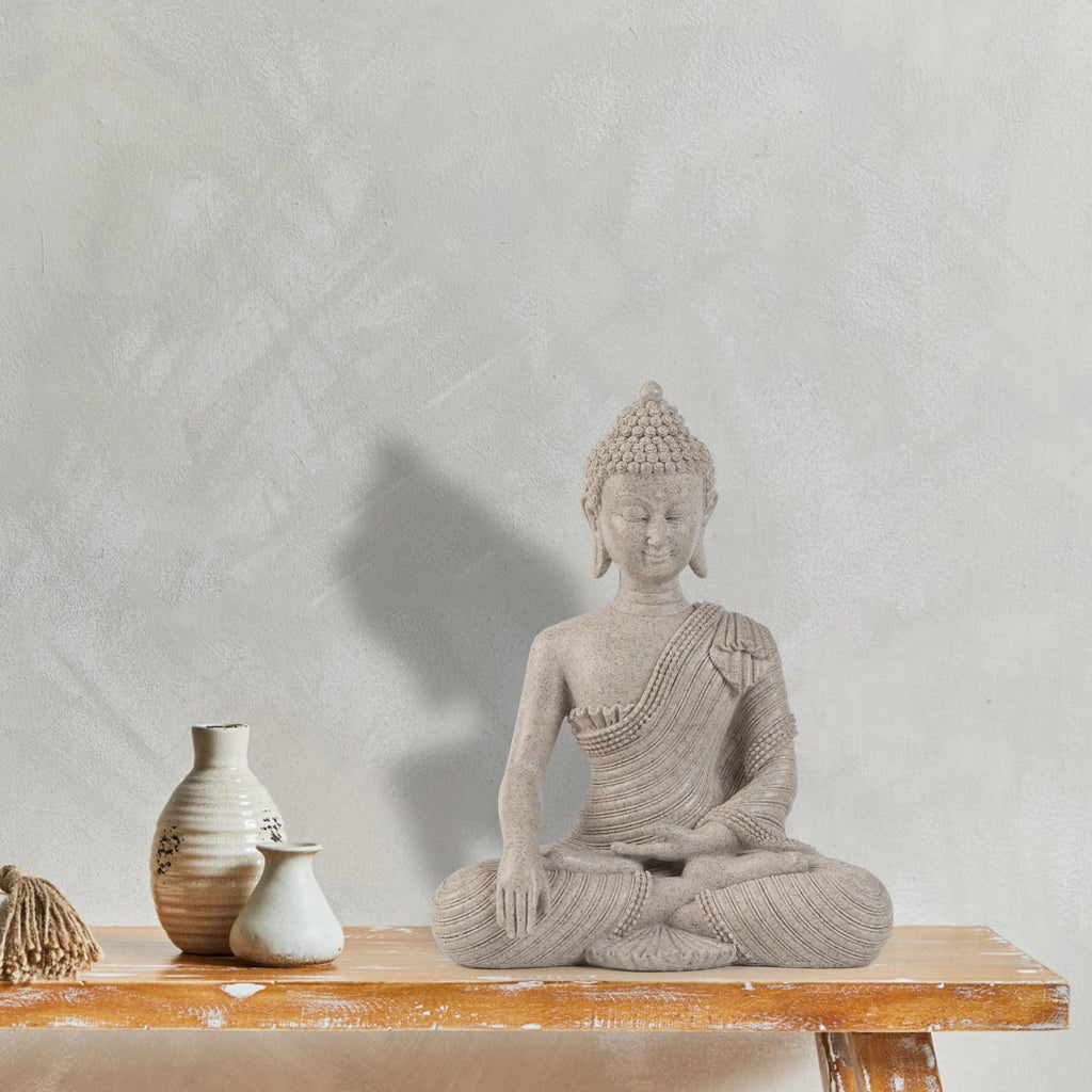 Buddha Statue 10.2''-Indoor Budha Decor for Zen, Spiritual, Relaxation