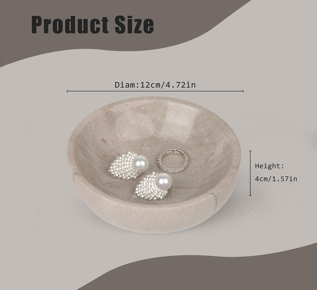 Jewelry Dish,Natural Marble Jewelry Dish,Trinket Tray,Ring Holder,Key Bowl,Unique Jewelry Tray Decoration,Mother's