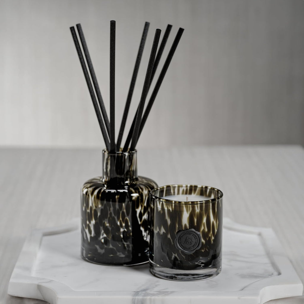 Apothecary Guild Opal Glass Reed Diffuser, 4 oz- Black Fig Vetiver - Set of 3