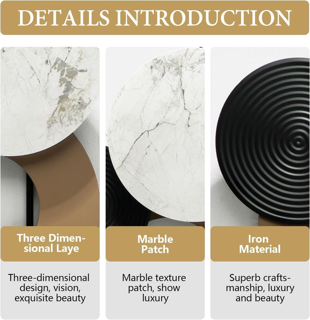 Large Metal Wall Decor Modern Metal Wall Art 3D Wall Sculptures