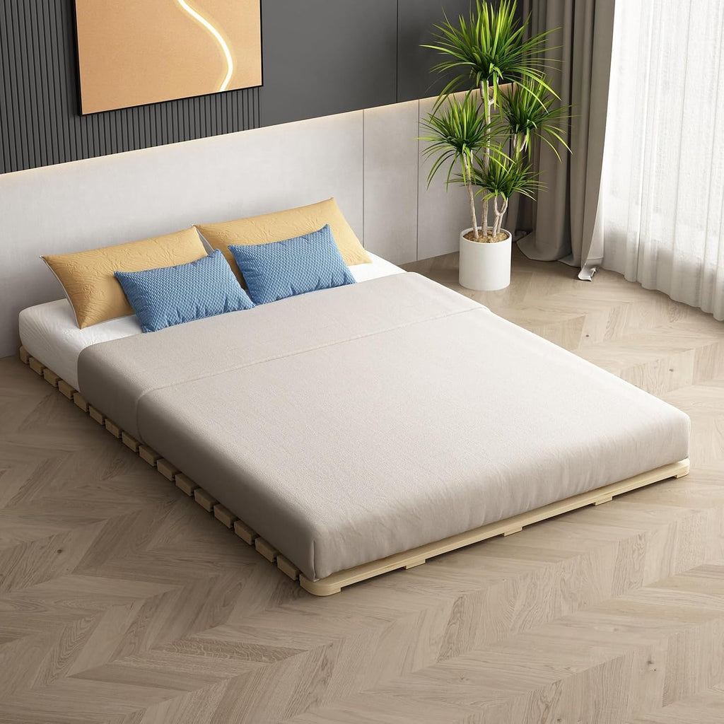 Foldable Floor Bed Frame for Japanese Futon Mattress