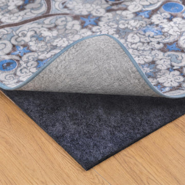 Non Slip Rug Pad 5x7 Ft, 1/8 Inch Thin Felt & Rubber Backing, Non Skid Rug Gripper for Hardwood Floors, Anti-Slip - Set of 35