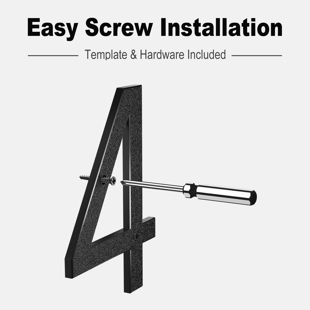 10 Inch Black House Numbers for Outside, Large Address Numbers (C)