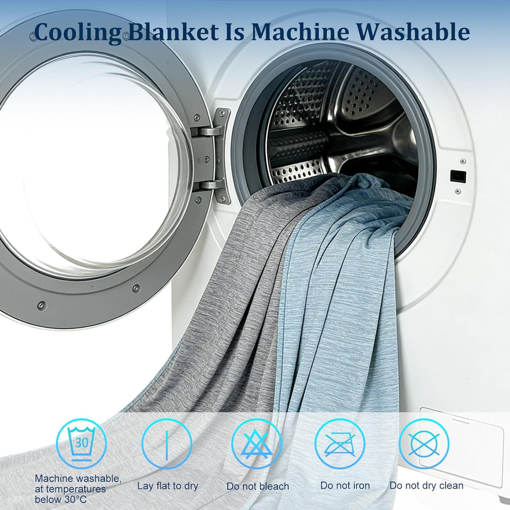 Double-Sided Cooling Blanket, Arc-Chill Q-Max >0.5 Cooling Fiber for Hot Sleepers Night Sweat Relief Lightweight