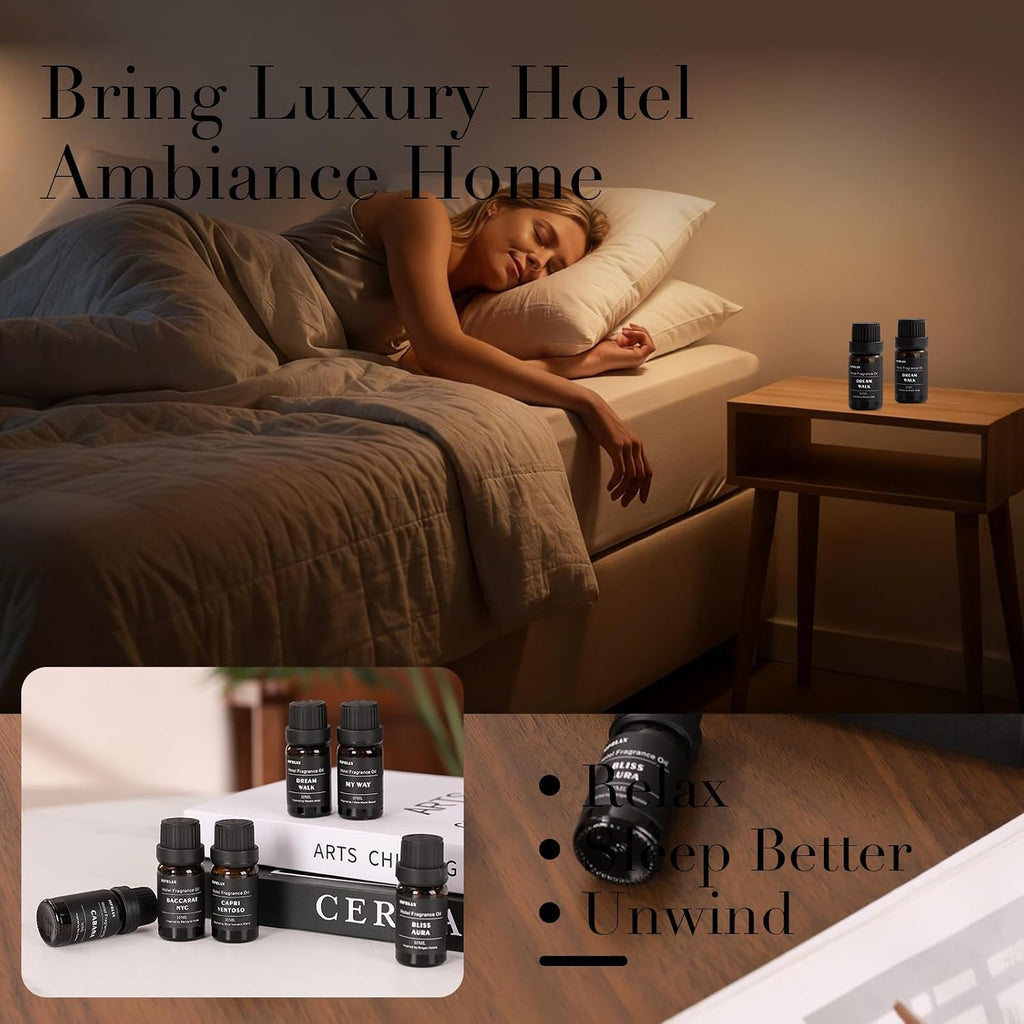 Diffuser Oil Set - Aromatherapy Essential Oils for Diffusers- Luxury Hotel-Inspired Scent - Set of 6