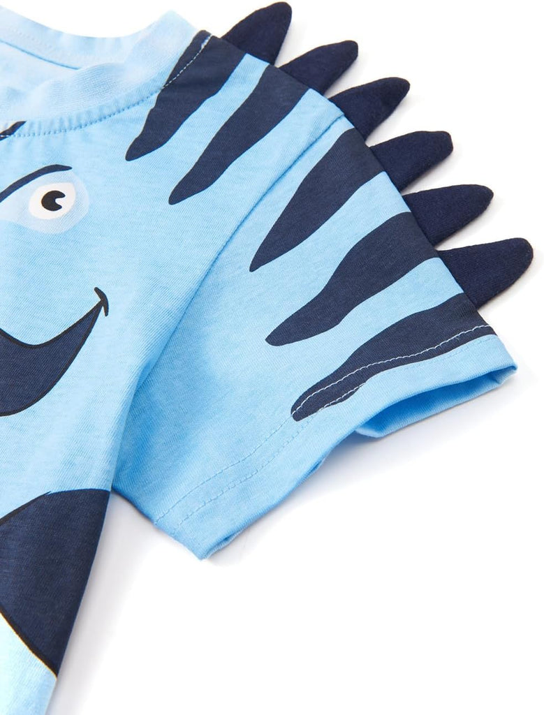 Toddler Boy Summer Short Clothes Sets Cotton Crewneck Tees Shorts Pocket Adjustable Knite Shorts Playwear Sets
