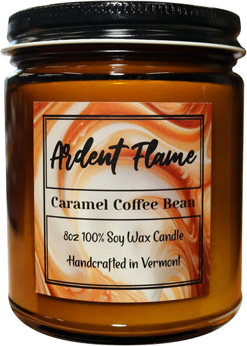 Candles | Caramel Coffee Bean | 100% Natural Soy Wax Candle Decor | Highly Scented | Premium Fragrance | Handmade - Set of 8