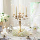Wedding Candelabra Table Centerpiece: 5 Arm Candelabras for Candlesticks - Gold Candle Holder Set of 2nt