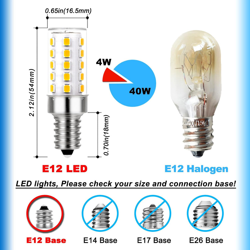 Dimmable E12 C7 Led Light Bulbs 4W, Kx-2000 25W-40 Watt Equivalent
