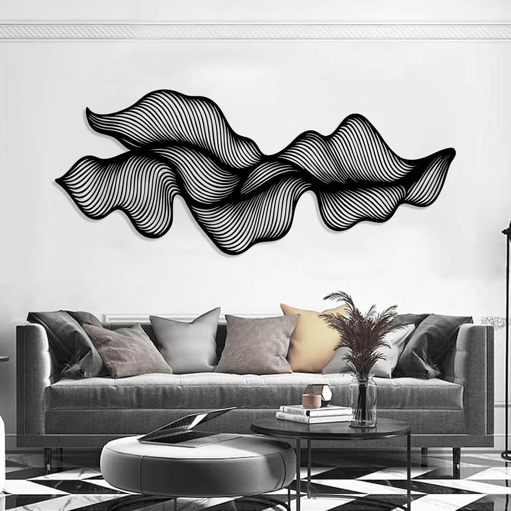 Modern Abstract Metal Wall Decor, Flowing Lines Metal Wall Art, Modern Luxury Wall Hanging, Modern Abstract Wall Art