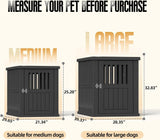 30 INCH Small Dog Crate Furniture Lockable Dog Kennel Indoor Dog Cage Heavy Duty Decorative Plastic Pet Cage End Table