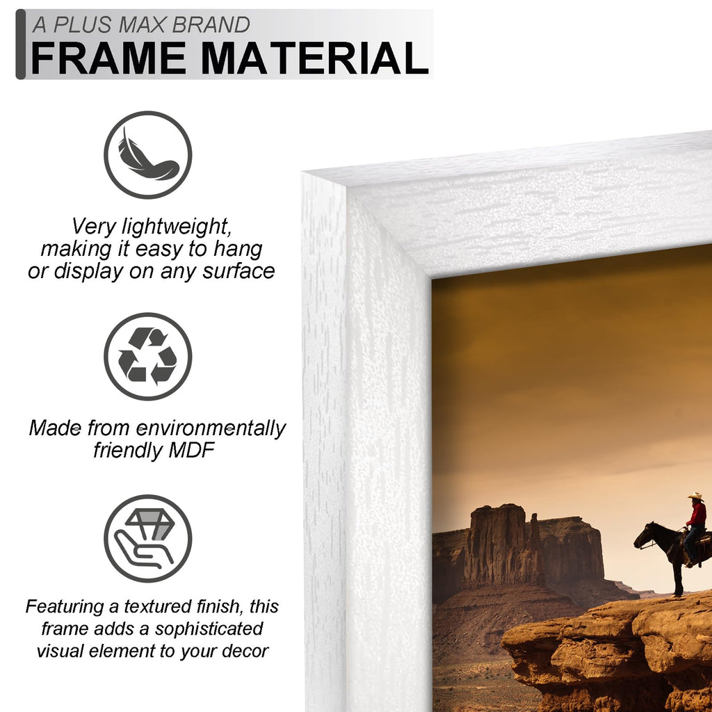 18x18 Picture Frame White Light Weight Wall Mount
