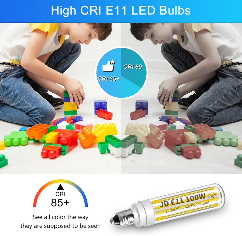 E11 LED Bulb 10W 4000K Dimmable 100W Halogen Equivalent