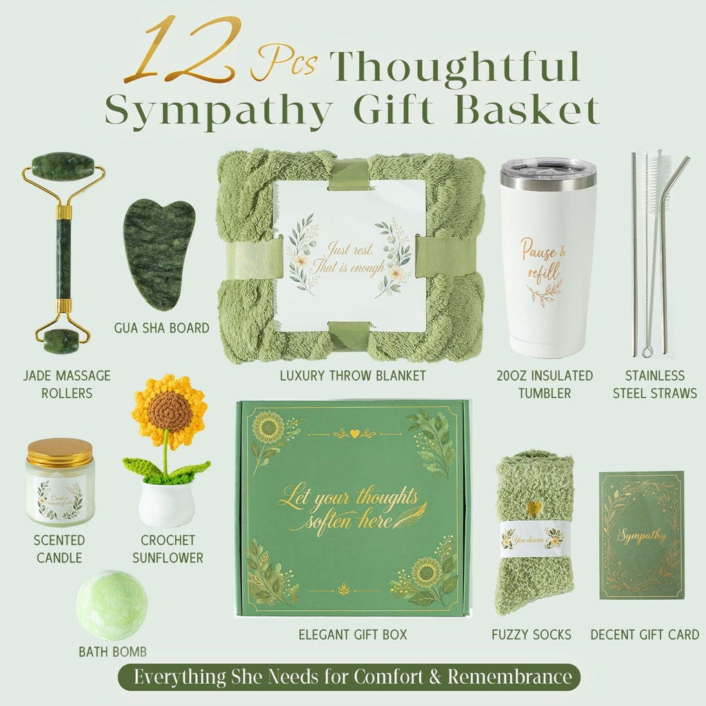 Sympathy Gifts for Loss of Loved One: Condolences Gifts Basket Hug in a Box