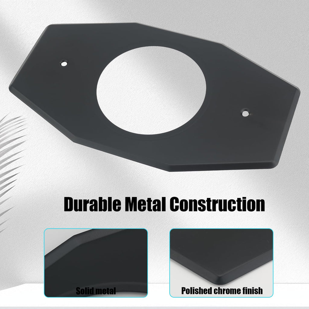 Shower Valve Cover Plate Single Hole Conversion Escutcheon Black