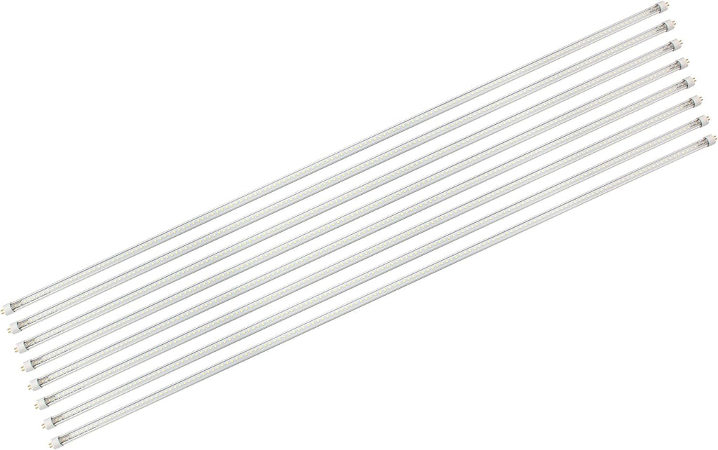 8 Pack 42W/4Ft LED T5 Tube with VegGrow+UV, Spectrums Replace F54T5HO Tube Directly to get Double Retrofit. (4F/42W