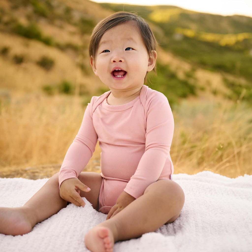 Long Sleeve Bodysuit for Baby Girls & Boys, Soft Viscose from Bamboo One Piece, Tagless Baby Clothes w/Snaps