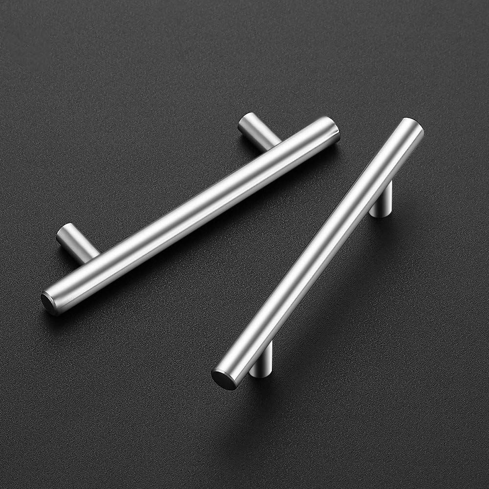 Cabinet Handles,6" Length,3.75" Hole Center,Brushed Nickel,25 Pack