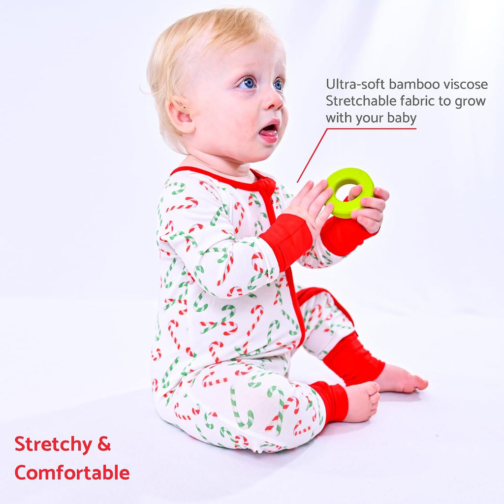 Pajamas,Viscose from Bamboo Zipper Sleepers for Boys Girls