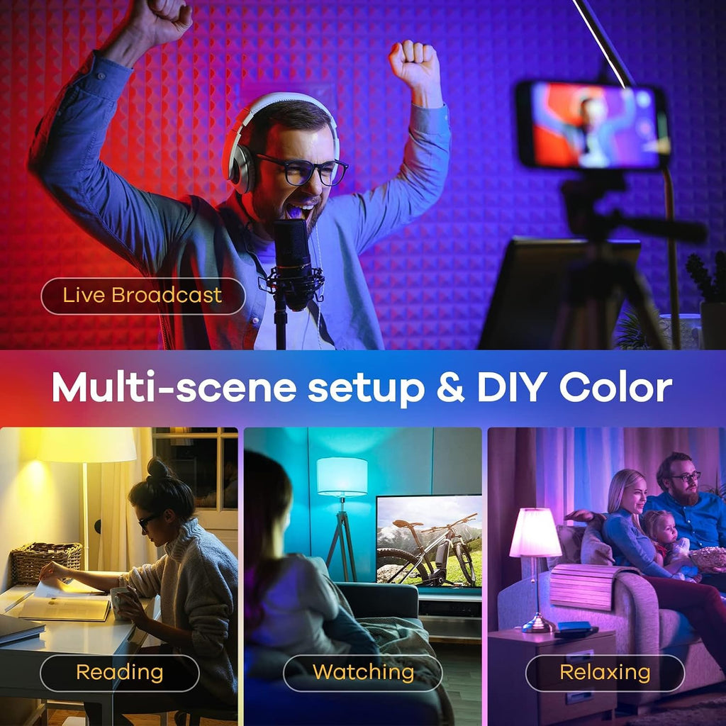 Matter Smart Light Bulb, WiFi Smart Bulbs, Work with Apple Home, Siri, Alexa, Google, SmartThings, , RGBTW Color