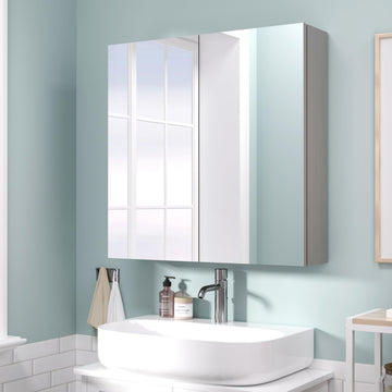 24x24 inch Bathroom Wall Cabinet, Saver Storage Cabinet, Medicine Cabinet with 2 Door and Adjustable Shelves