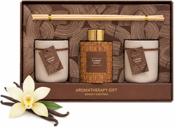 Covtlykne Scented Gift Set - 3 oz Candles & 1 Reed Diffuser Oil, Home Fragrance Kit Decoration & Gifts - Set of 2