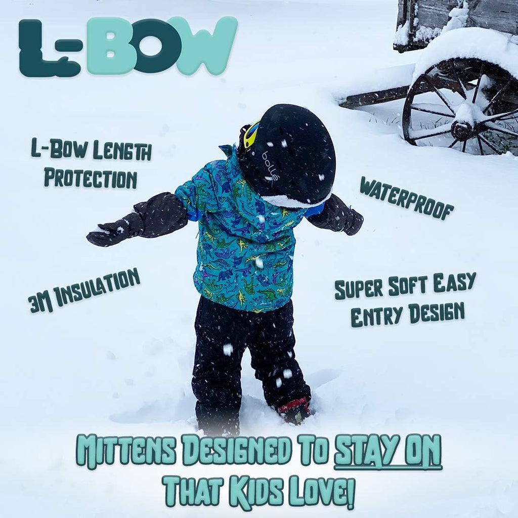 Kids Mittens + Super Soft Easy Entry Style for Kids Mittens + Waterproof Stay On Design