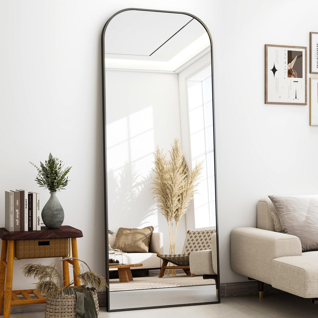 56x21 Inch Full Length Mirror - Large Floor Standing & Wall Mountable Full Body Mirror with Sturdy Aluminum Frame