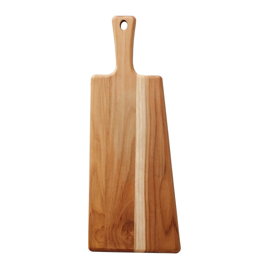 Serving Board 19 in x 7.5 in Teak Wood Rectangle with Handle, 81000/024DS