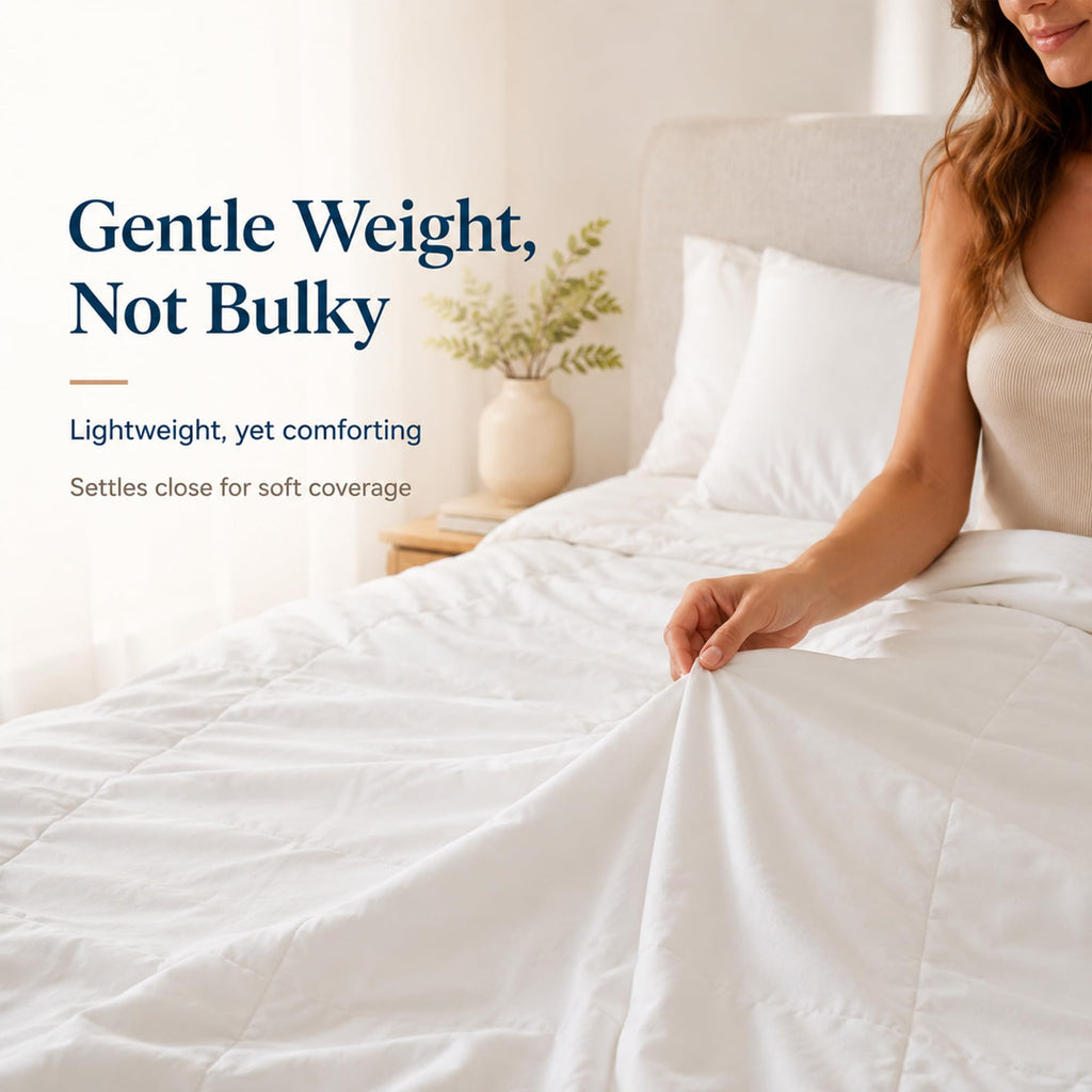 Lightweight Cooling Comforter, 100% Viscose from Bamboo Shell and Fill, Breathable Duvet Insert with Gentle Weight