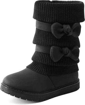Girls Winter Mid Calf Snow Boots