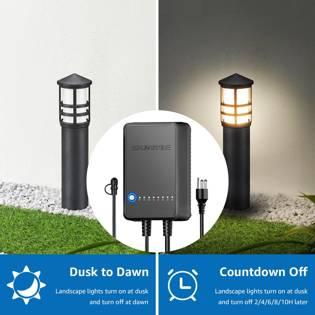 All-in-One LED Landscape Lighting Kit, 8-Pack Low Voltage Pathway Lights with Transformer and 100FT 16/2 AWG Wire
