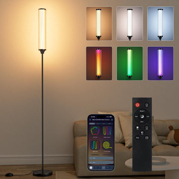 Smart Corner LED Floor Lamps, Black 12W