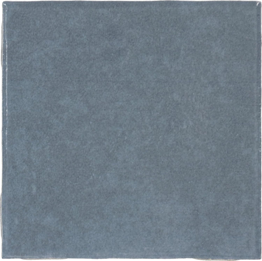 Zellige 4" x 4" Ceramic Wall Tile in Glossy Cielo (7.98 SQFT per Carton) (76 PC per Carton)