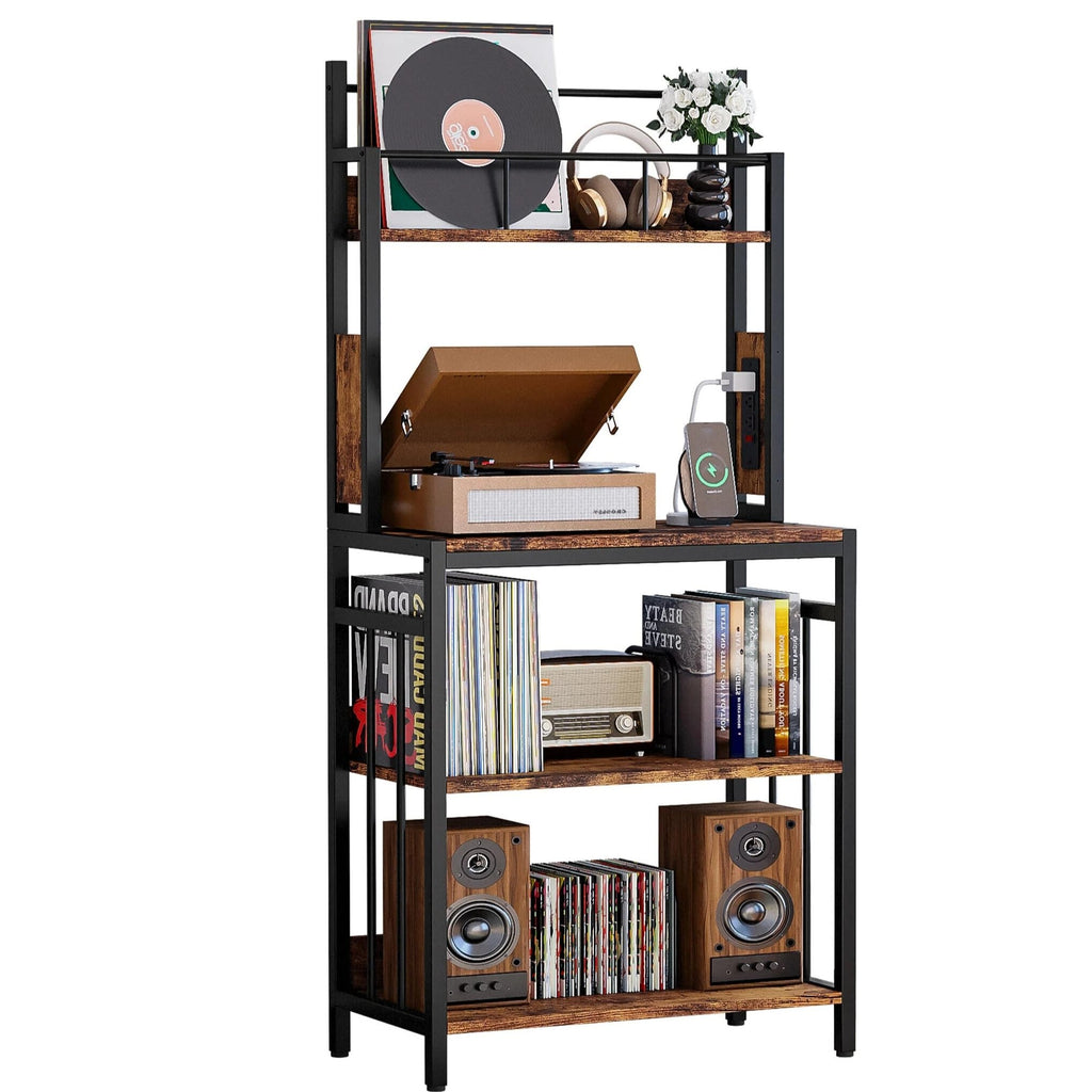 Record Player Stand with Storage, Turntable Stand