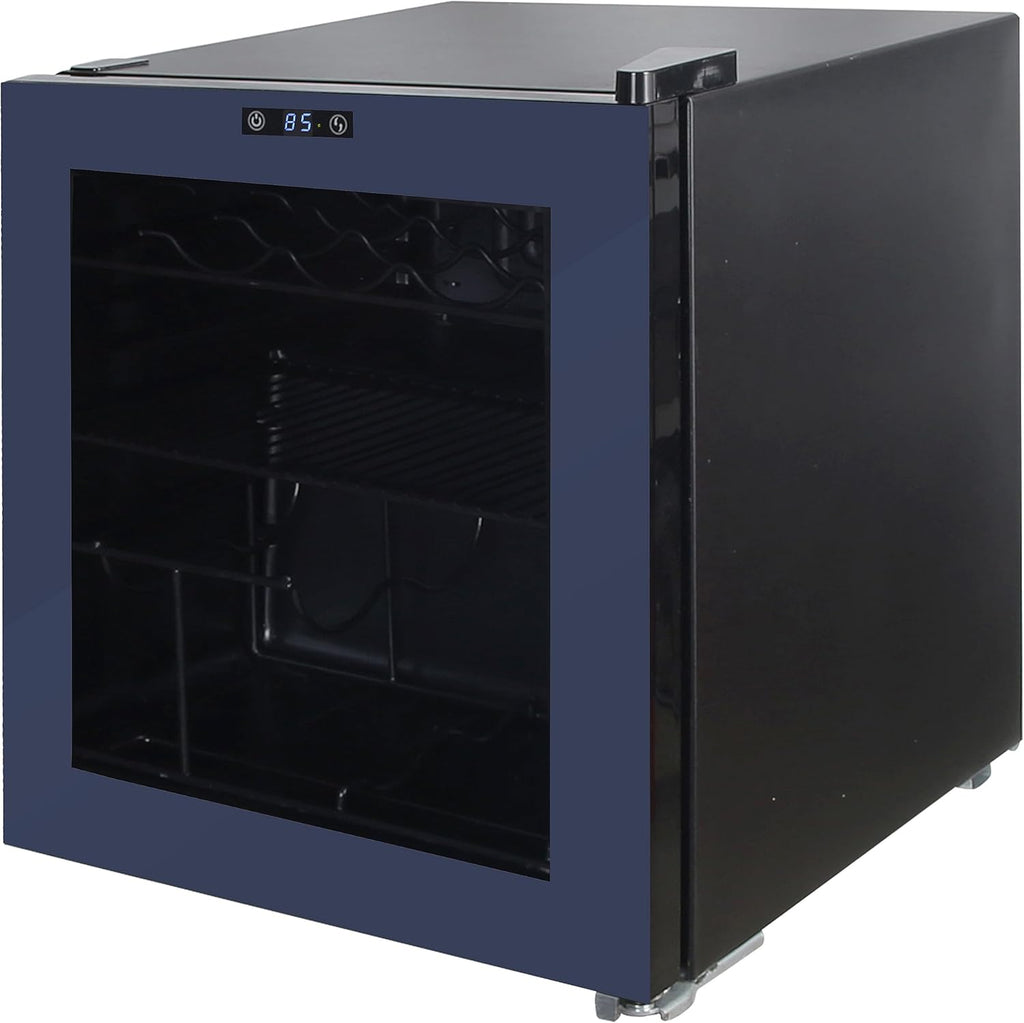 Beverage Cooler Refrigerator 15 Wine Bottle/60 Can Capacity, Glass Door, 17-Inch