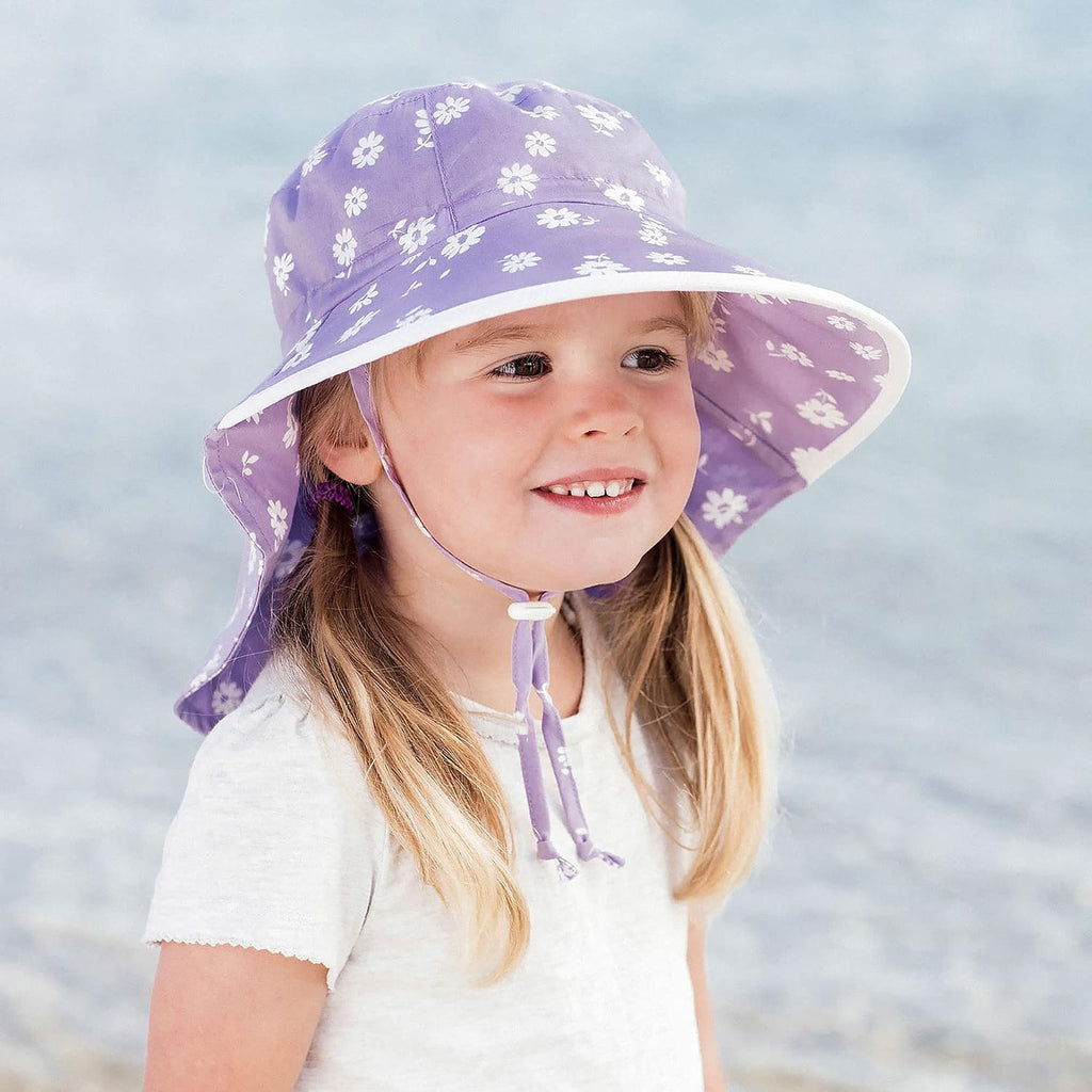Girls' Grow-with-Me Cotton Xplorer Sun Hat with Large Brim