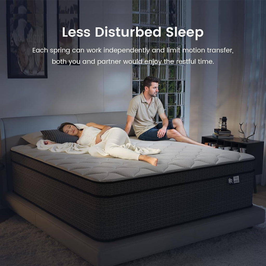 California King Mattress 12 Inch, Firm Hybrid Mattress in a Box | Hotel Level Comfort, 7-Zone Pocket Springs, Cooling