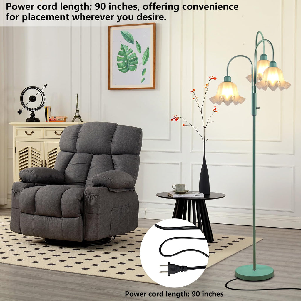 70IN Flower Floor Lamp, 3 Light Dimmable Tree Floor Lamps with Bulb Included for Wedding/Party, Unique Floral Tall