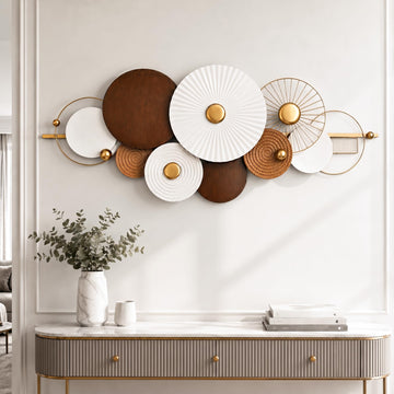 59x24in Large 3D Metal Wall Art, Geometric Design