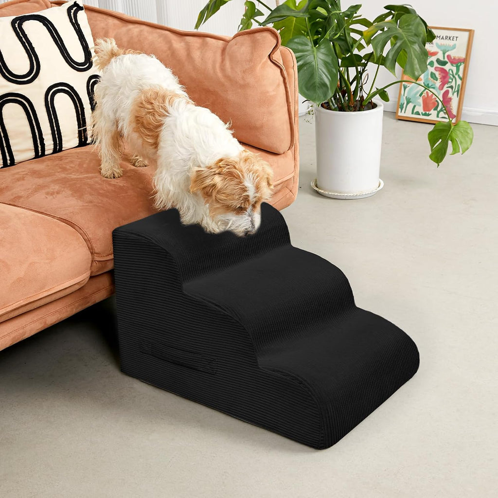 4 Step Dog Stairs Pet Ramp for High Beds, Sofas and Cars
