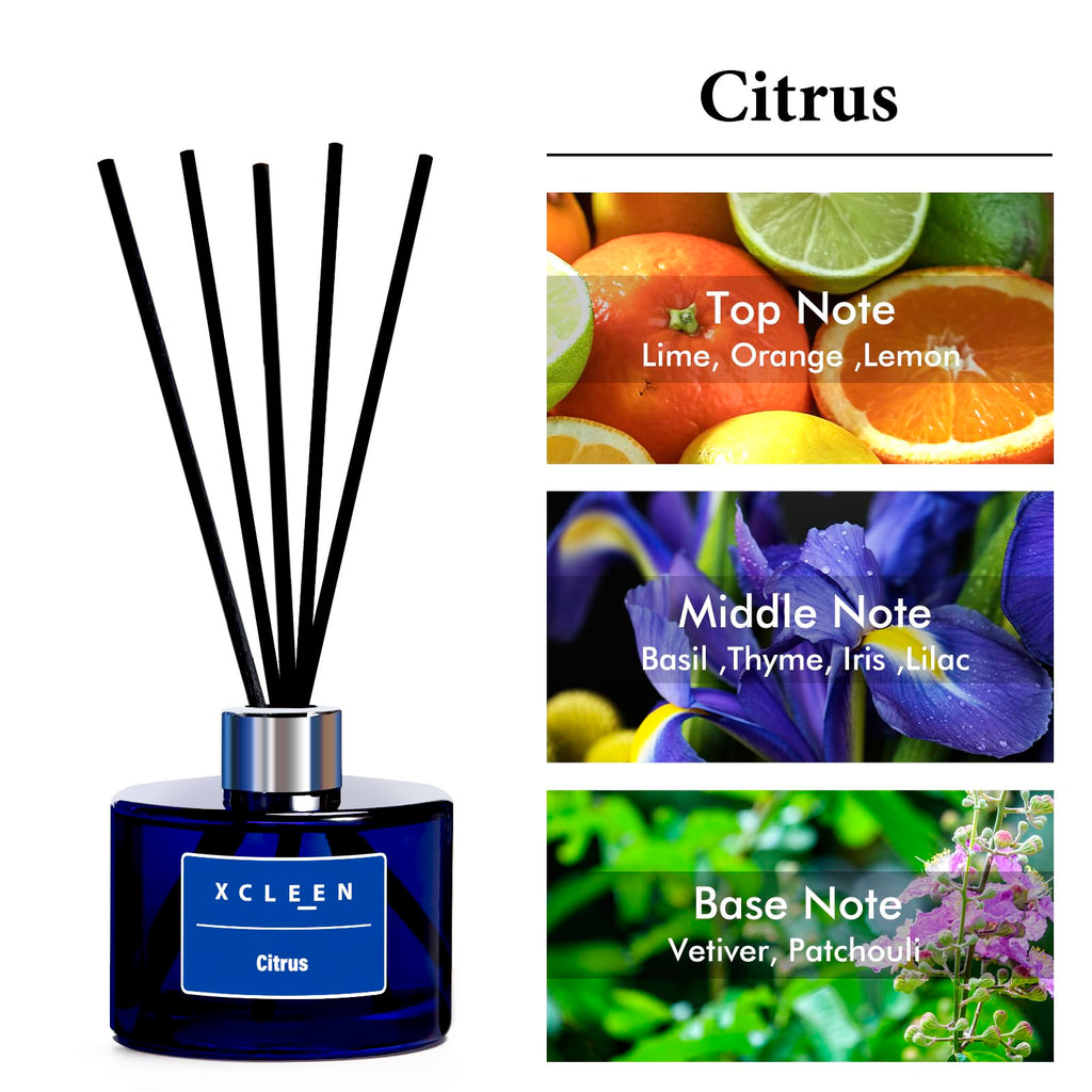 Reed Diffusers, 6.7 oz(200ml) Scented Oil Diffuser with Fiber Sticks, Air Freshener Fragrance Decor