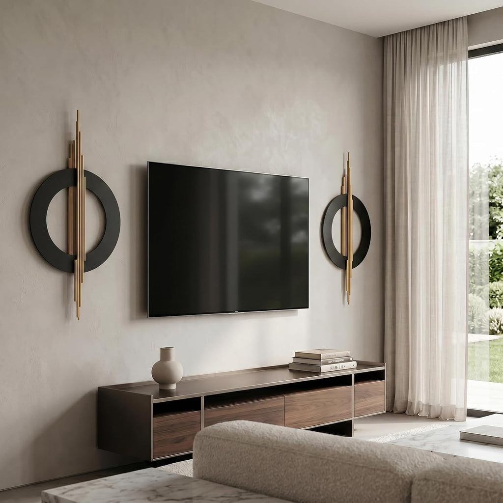 Modern Metal Wall Art Decor, 39 x 19 Inches